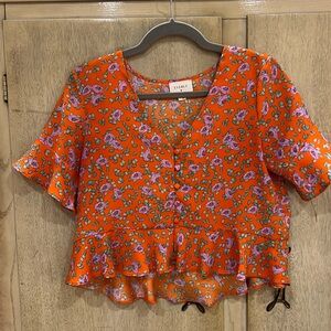 Floral crop top blouse!